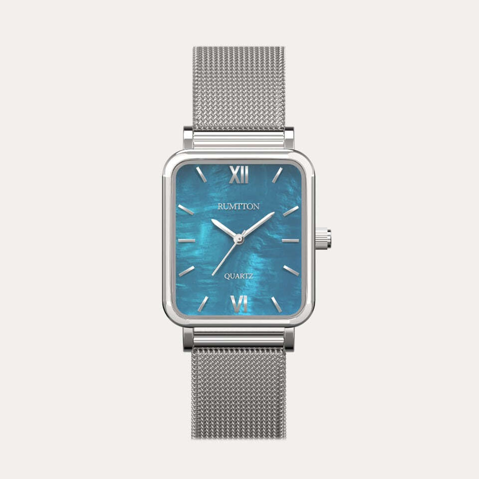 [맨즈] Harbor Large mesh watch (하버 라지 메쉬 워치) Blue Silver