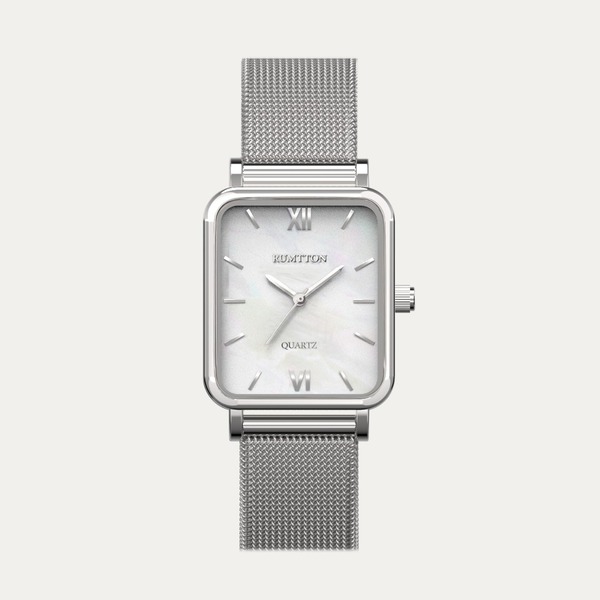 [맨즈] Harbor Large mesh watch (하버 라지 메쉬 워치) White Silver