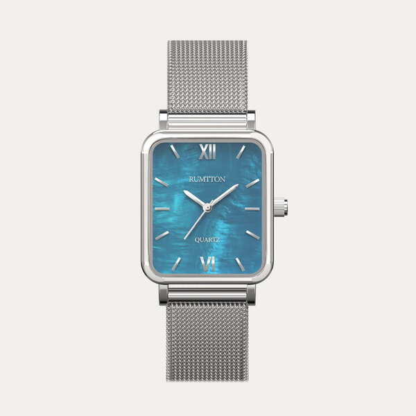[맨즈] Harbor Large mesh watch (하버 라지 메쉬 워치) Blue Silver
